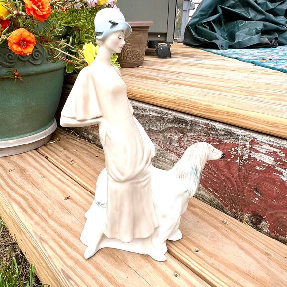 Vintage 1985 Royal Doulton Promenade HN3072 13" Figurine of Woman and Afghan Dog - Picture 12 of 12